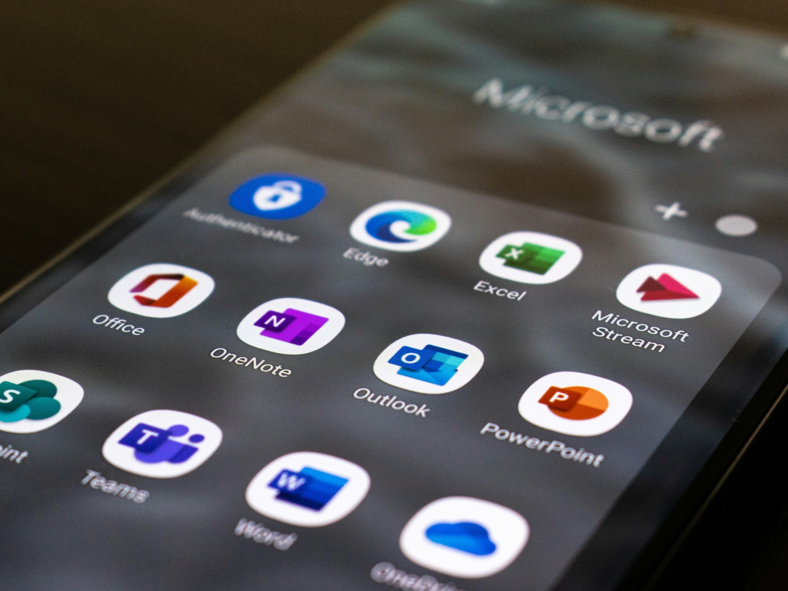 Phone with Microsoft apps